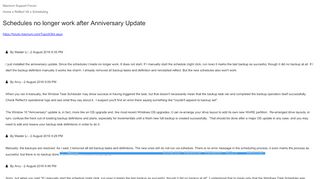 
                            13. Schedules no longer work after Anniversary Update - Macrium ...