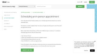 
                            3. Scheduling an in-person appointment | Uber Partner Help