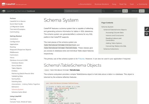 
                            12. Schema System - 3.7 - CakePHP cookbook