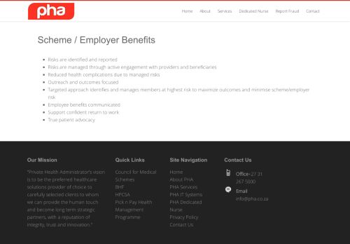 
                            6. Scheme Employer Benefits - Private Health Administrator's