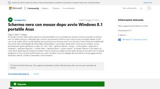 
                            4. Schermo nero con mouse dopo avvio Windows 8.1 portatile Asus ...