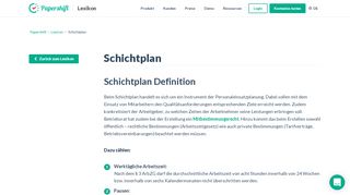 
                            8. Schichtplan, Schichtplan erstellen (online) - Papershift Lexikon