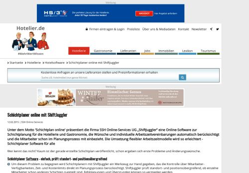 
                            5. Schichtplaner online mit ShiftJuggler | hotelier.de