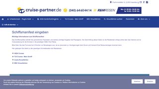 
                            13. Schiffsmanifest eingeben - Cruise-Partner.de