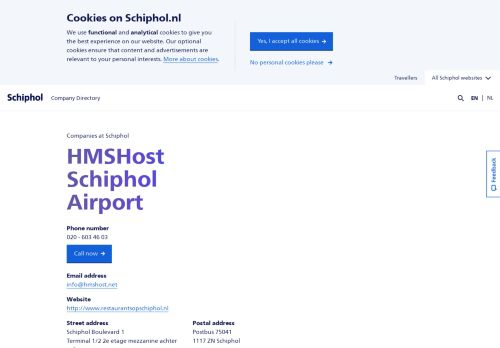 
                            12. Schiphol | HMSHost Schiphol Airport successfully works at Schiphol