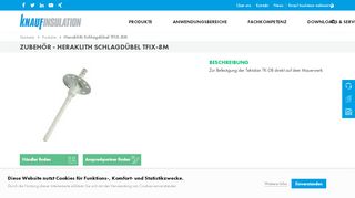 
                            8. Schlagdübel TFIX-8M für die Dämmplatte Tektalan TK-DB | Knauf ...