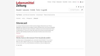 
                            11. Schlagwort Storecast - Lebensmittel Zeitung