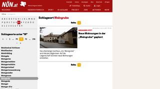 
                            7. Schlagwort Weingrube - Seite 1 - NÖN.at