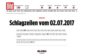 
                            9. Schlagzeilen vom 02.07.2017 - Bild.de