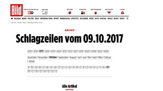 
                            8. Schlagzeilen vom 09.10.2017 - Bild.de