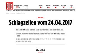 
                            11. Schlagzeilen vom 24.04.2017 - Bild.de