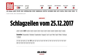 
                            10. Schlagzeilen vom 25.12.2017 - Bild.de