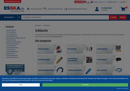 
                            4. Schläuche online kaufen > ESSKA.de