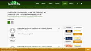 
                            6. Schlechte Erfahrung mit Videoslots.com - unfaires Verhalten ...