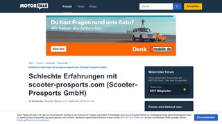 
                            2. Schlechte Erfahrungen mit scooter-prosports.com (Sco... - Motor-Talk