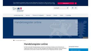 
                            11. schleswig-holstein.de - Inhalte - Handelsregister online