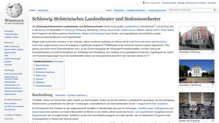 
                            2. Schleswig-Holsteinisches Landestheater und ... - Wikipedia