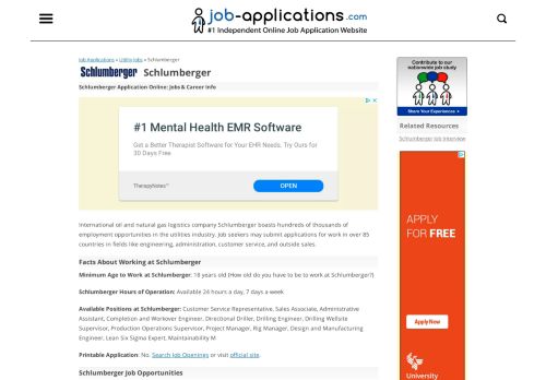 
                            12. Schlumberger Application, Jobs & Careers Online