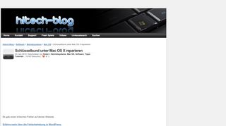 
                            10. Schlüsselbund unter Mac OS X reparieren « Hitech-Blog
