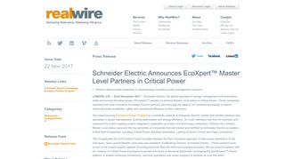 
                            8. Schneider Electric Announces EcoXpert™ Master Level Partners in ...