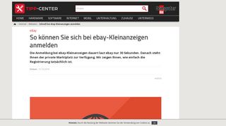 
                            11. Schnell bei ebay-Kleinanzeigen anmelden | TippCenter