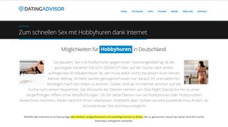 
                            3. Schnellen Sex mit Hobbyhuren im Netz finden - Dating Advisor