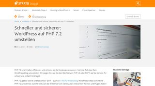 
                            9. Schneller und sicherer: WordPress auf PHP 7.2 umstellen | STRATO ...