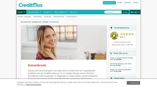 
                            2. Schnellkredit - Der Kredit für Eilige | CreditPlus Bank