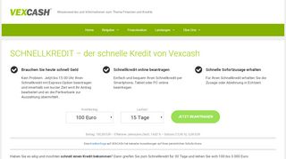 
                            4. Schnellkredit - Kredit ab 100 Euro mit Auszahlung in 60 Min | VEXCASH