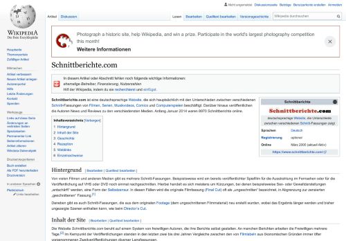 
                            7. Schnittberichte.com – Wikipedia