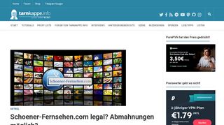 
                            6. Schoener-Fernsehen.com legal? Abmahnungen möglich ...