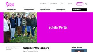 
                            2. Scholar Portal | The Posse Foundation