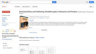 
                            5. Scholarly Ethics and Publishing: Breakthroughs in Research and ...