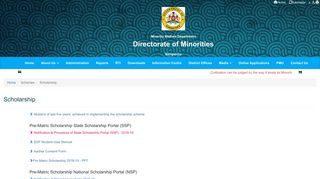
                            4. Scholarship - Directorate of Minorities