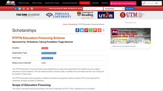 
                            9. Scholarship: PTPTN Education Financing Scheme - ...