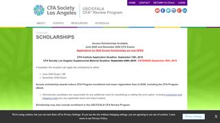 
                            8. Scholarships - CFA Society of Los Angeles Review Program