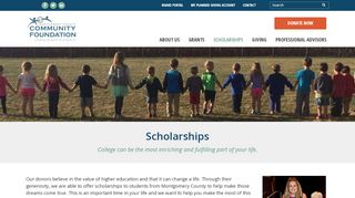 
                            8. Scholarships - Montgomery County Community Foundation
