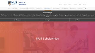 
                            6. Scholarships - NUS