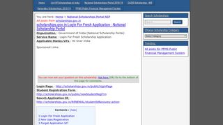 
                            12. scholarships.gov.in Login For Fresh Application : National Scholarship ...