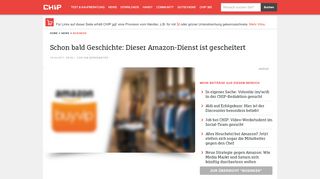 
                            12. Schon bald Geschichte: Dieser Amazon-Dienst ist gescheitert - CHIP