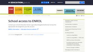 
                            7. School access to ENROL | Education in New Zealand