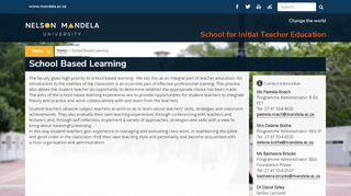 
                            5. School Based Learning