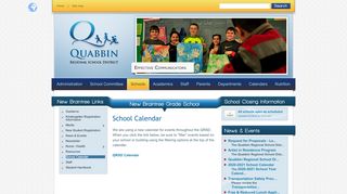 
                            7. School Calendar | Quabbin Regional School District