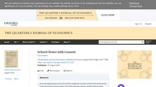 
                            8. School Choice with Consent* | The Quarterly Journal of Economics ...