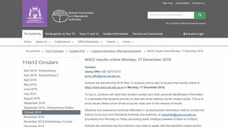 
                            6. School Curriculum and Standards Authority | WACE results online ...