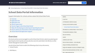 
                            5. School Data Portal Information | Education Services