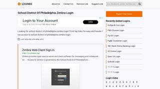 
                            3. School District Of Philadelphia Zimbra Login
