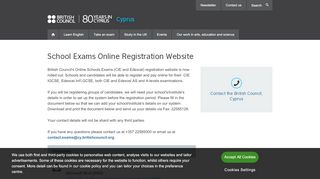 
                            6. School Exams Online Registration Website | British Council