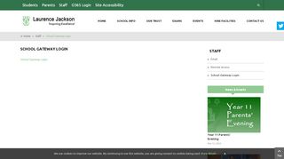 
                            11. School Gateway Login - Laurence Jackson School