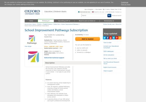 
                            3. School Improvement Pathways Subscription: Oxford University Press